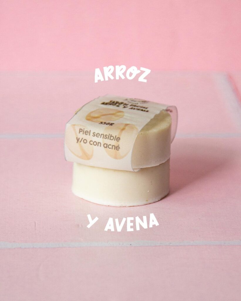 Jabón facial arroz y avena